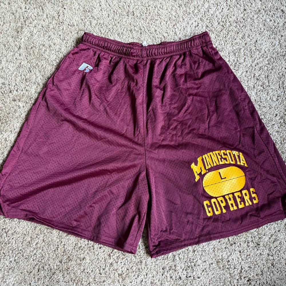 Russell Athletic Mesh Gym Shorts Misses Large Minnesota Golden Gophers Football